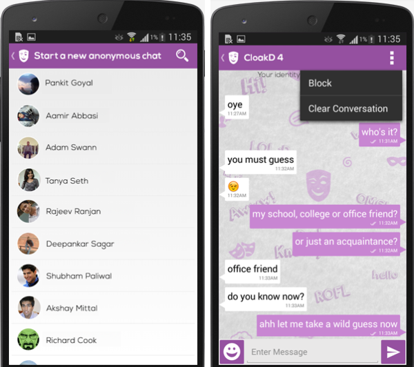 Now Chat Anonymously With Your Facebook Friends Using Cloakd (Review) image Cloakd anon messaging 600x532