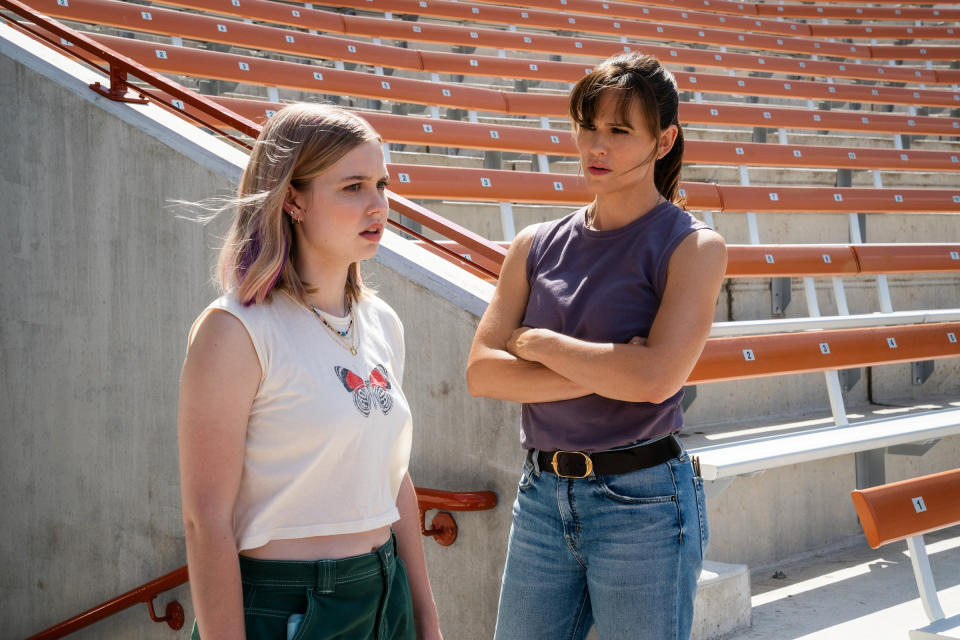 Bailey (Angourie Rice) looks around the University of Texas football stadium in Austin, Texas.<span class="copyright">Ryan Green—Apple TV+</span>