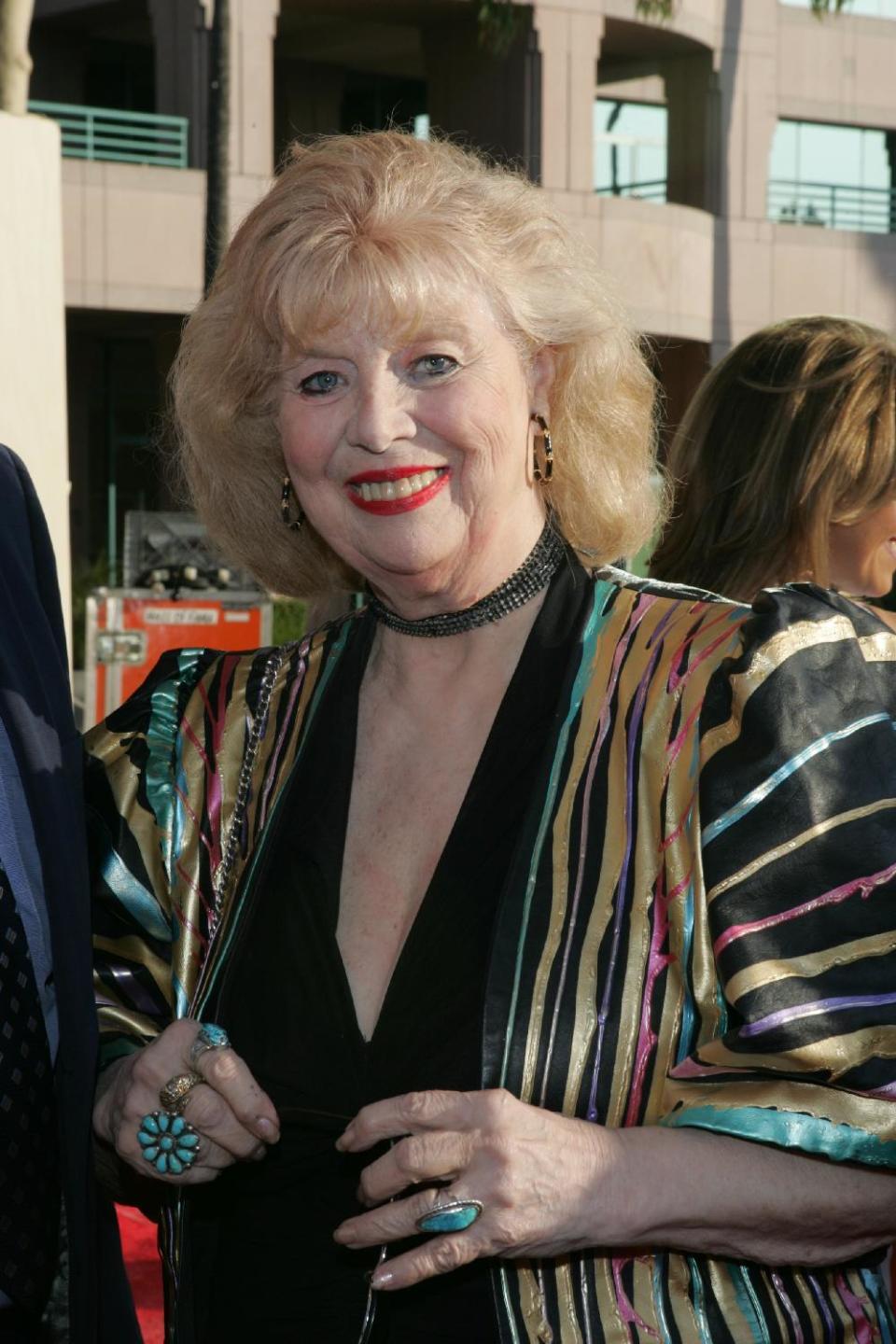 This June 26, 2004 photo provided by The Academy of Television Arts & Sciences shows actress Sheila MacRae arriving at the 16th Hall of Fame induction ceremony in Los Angeles. The veteran stage, film and TV performer, MacRae, best known for playing Alice Kramden in the 1960s re-creation of "The Honeymooners" has died. MacRae's granddaughter, Allison Mullavey, on Friday, March 7, 2014, told The Associated Press that the actress died at age, 92, Thursday, at the Lillian Booth Actors Home in Englewood, New Jersey. (AP Photo/Academy of Television Arts & Sciences, Mathew Imaging/Filmmagic)