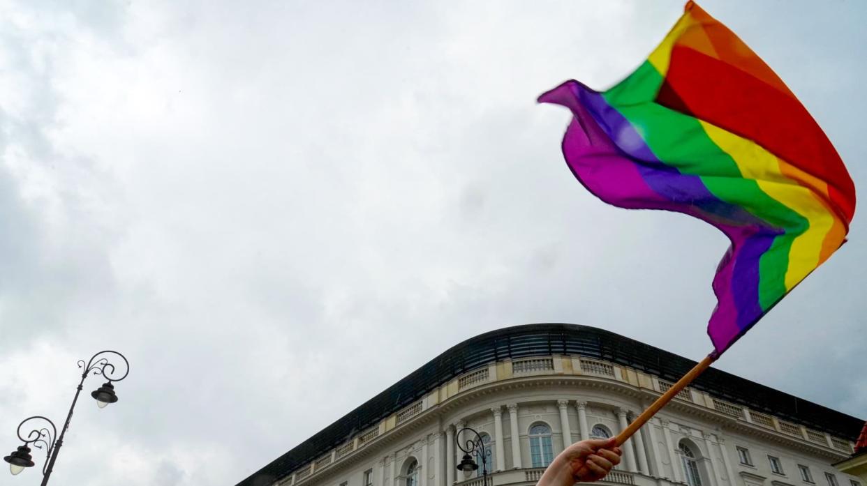 Un drapeau LGBT. - JANEK SKARZYNSKI 