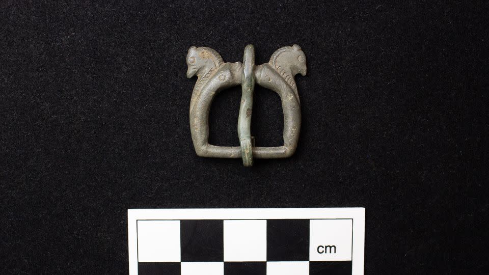 The horsehead buckle was dated to AD 350-450. - Red River Archaeology Group