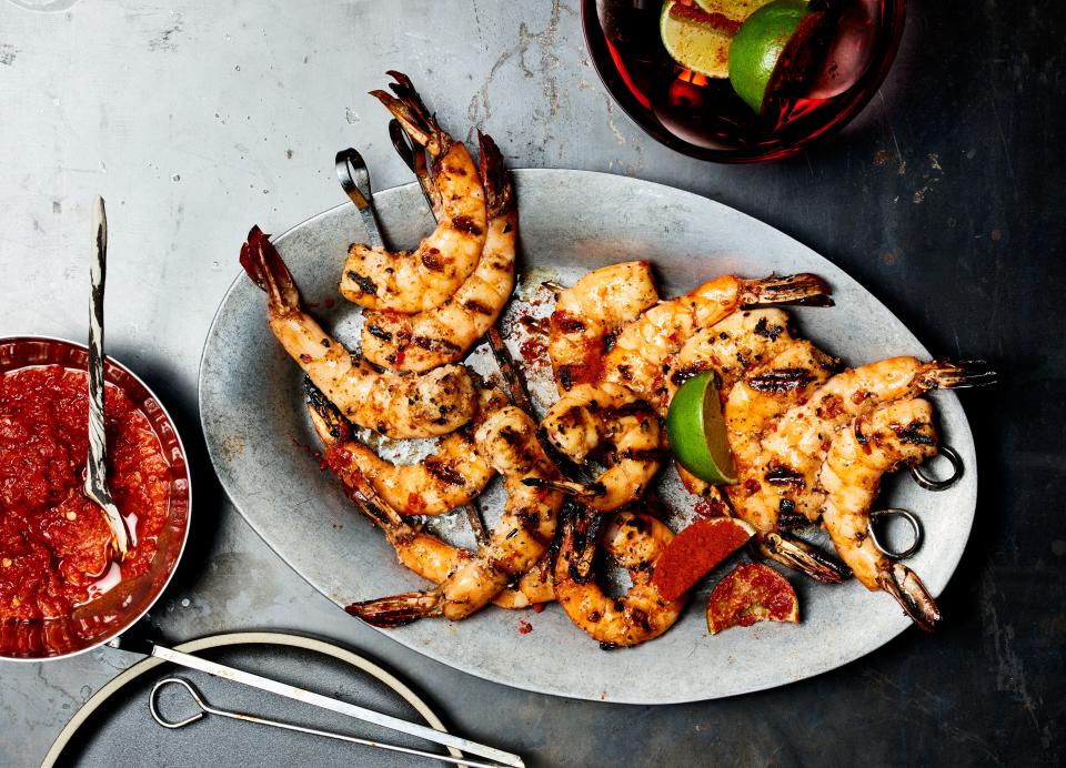 Grilled Garlic-and-Black-Pepper Shrimp