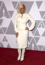 <p>The ‘Mudbound’ star opted for an all-white outfit by Tom Ford. <em>[Photo: Getty] </em> </p>