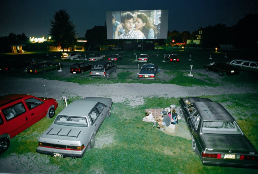 FILE – In this Aug. 10, 1993, file photo, cars form rows at dusk to enjoy movies in the open air at Shankweiler’s Drive-In Theatre in Orefield, Pa. Billed as the nation’s oldest operating drive-in movie theater, Shankweiler’s opened in 1934 near Allentown, Pa., and marks its 83rd season in 2016. In much of the nation, drive-ins have gone the way of rotary dial phones, but in Pennsylvania, Ohio, and New York, the numbers are holding steady. (AP Photo/Rusty Kennedy, File)