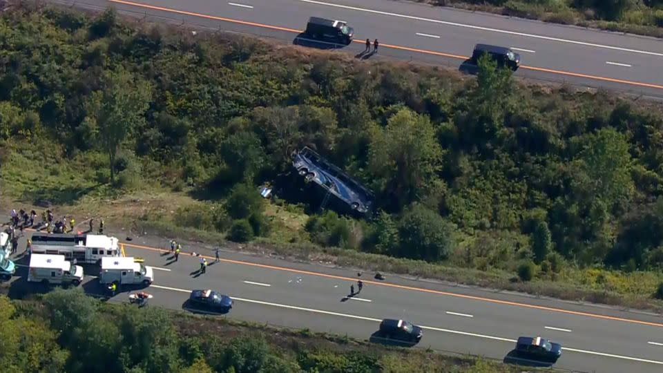 Dozens of students were injured in the crash, an EMS company said. - WCBS