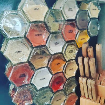 A set of magnetic glass spice jars for anyone who believes organization is the spice of life