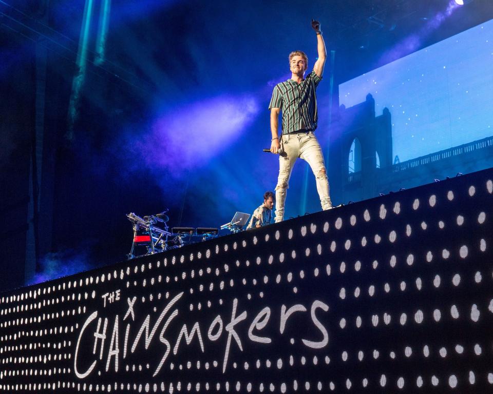 <p><strong>No. 3: The Chainsmokers</strong><br><strong>Earnings this year: $38 million</strong><br>The American electronic duo behind hits such as <em>Closer</em> and <em>Paris</em> made the list for the first time this year, and <em>Forbes</em> reports they signed a three-year deal with Wynn Nightlife in Las Vegas.<br><br>(Canadian Press) </p>