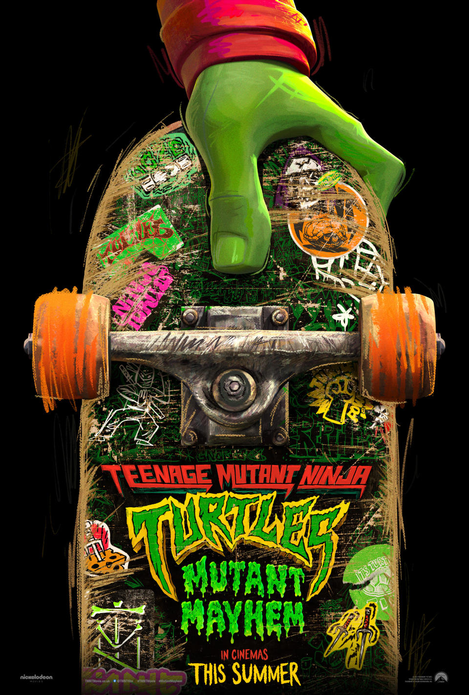 The first poster for Teenage Mutant Ninja Turtles: Mutant Mayhem. (Paramount)