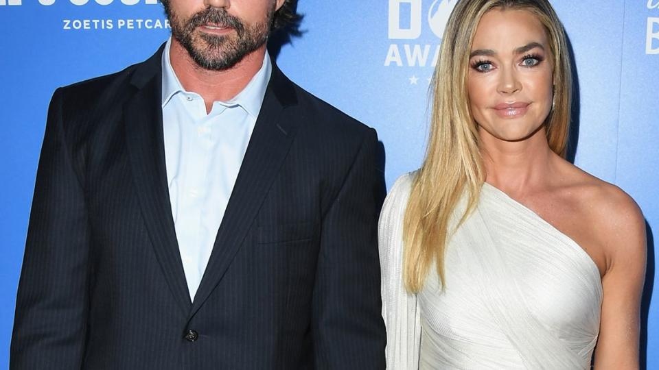 Aaron Phypers and Denise Richards attend American Humane's 2018 American Humane Hero Dog Awards at The Beverly Hilton Hotel on September 29, 2018 in Beverly Hills, California