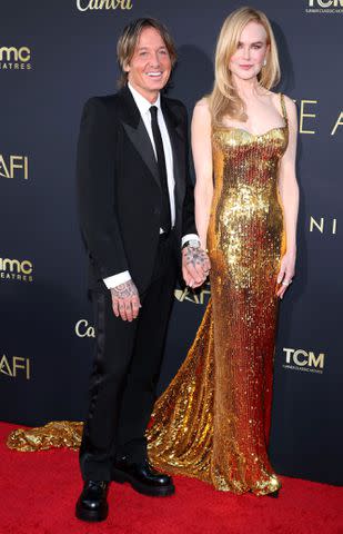 <p>Stewart Cook/Shutterstock </p> Keith Urban and Nicole Kidman at the AFI Life Achievement Award Gala Tribute to Nicole Kidman in Los Angeles on 27 April, 2024