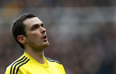 Sunderland's Adam Johnson reacts during their English Premier League soccer match against Newcastle United at St James' Park in Newcastle, northern England February 1, 2014. REUTERS/Russell Cheyne