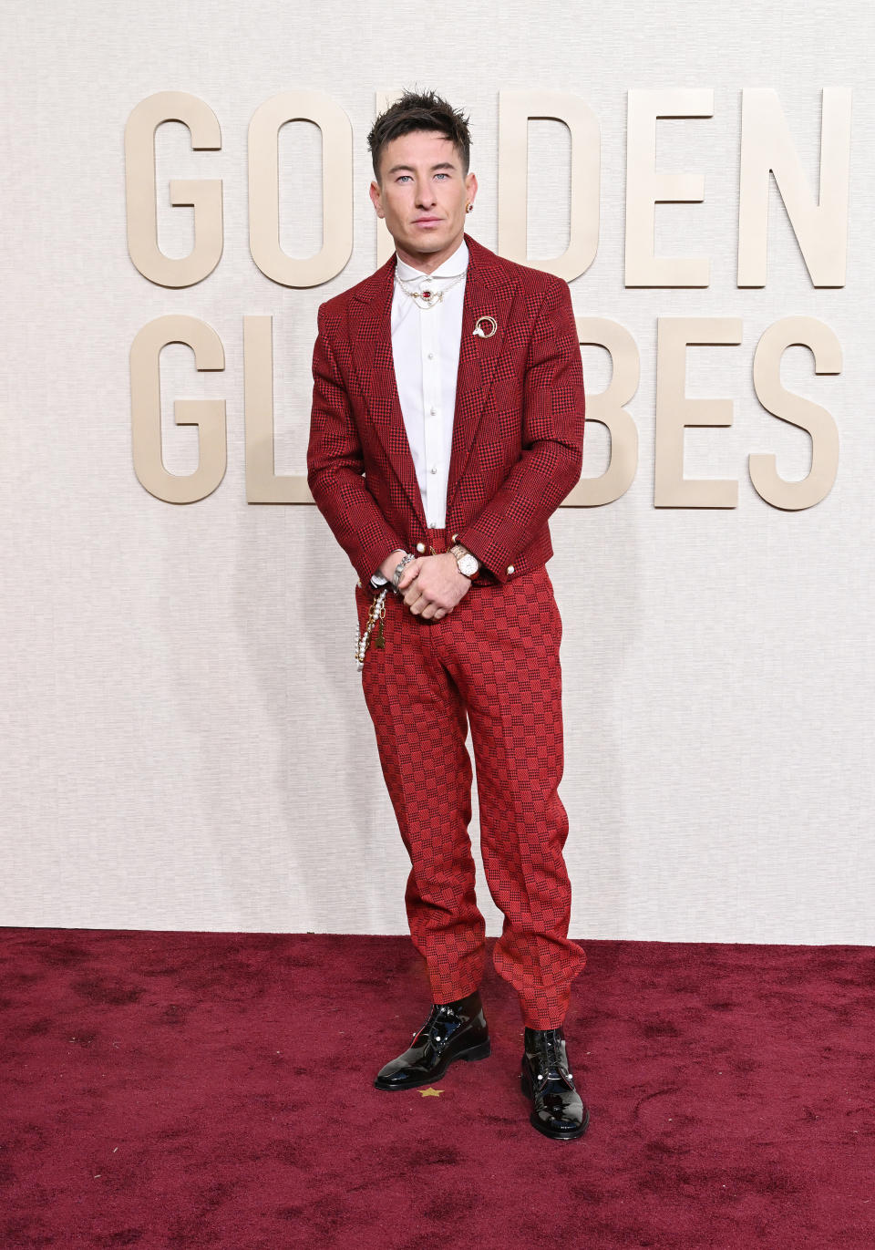 Barry Keoghan at the 81st Golden Globe Awards held at the Beverly Hilton Hotel on January 7, 2024 in Beverly Hills, California. (Photo by Gilbert Flores/Golden Globes 2024/Golden Globes 2024 via Getty Images)