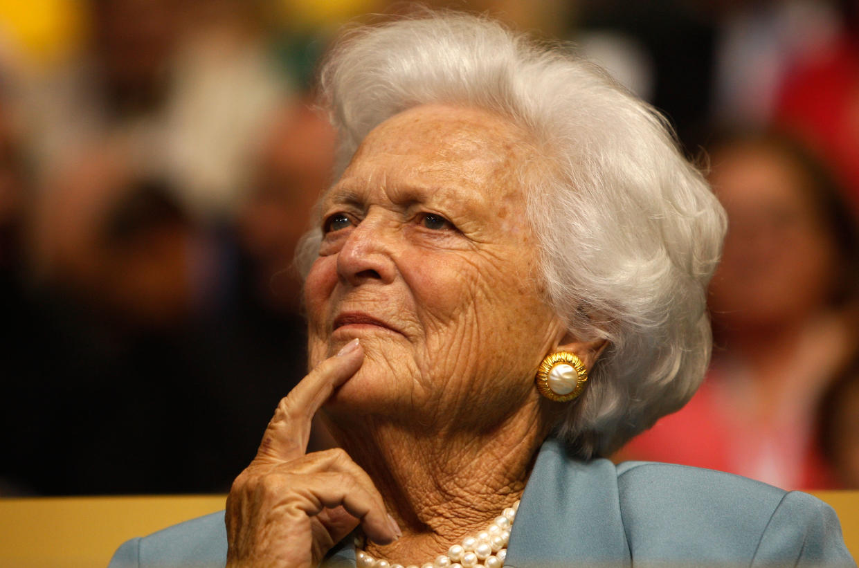 A new book says that Barbara Bush (pictured in 2008) was no fan of Donald Trump. (Photo: Scott Olson/Getty Images)