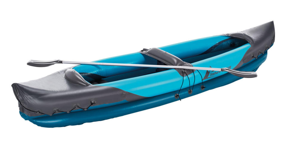 Inflatables - like this kayak - are all the rage again this summer. And they're getting more and more affordable [Photo: Lidl]