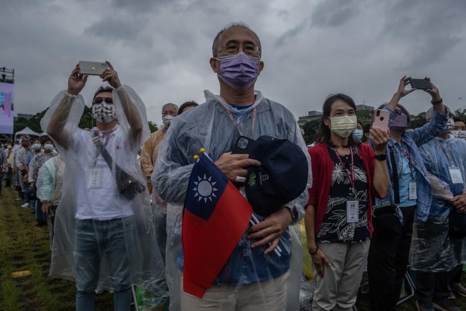 Celebración del Día Nacional de Taiwán en Taipéi en octubre. (Lam Yik Fei/The New York Times)