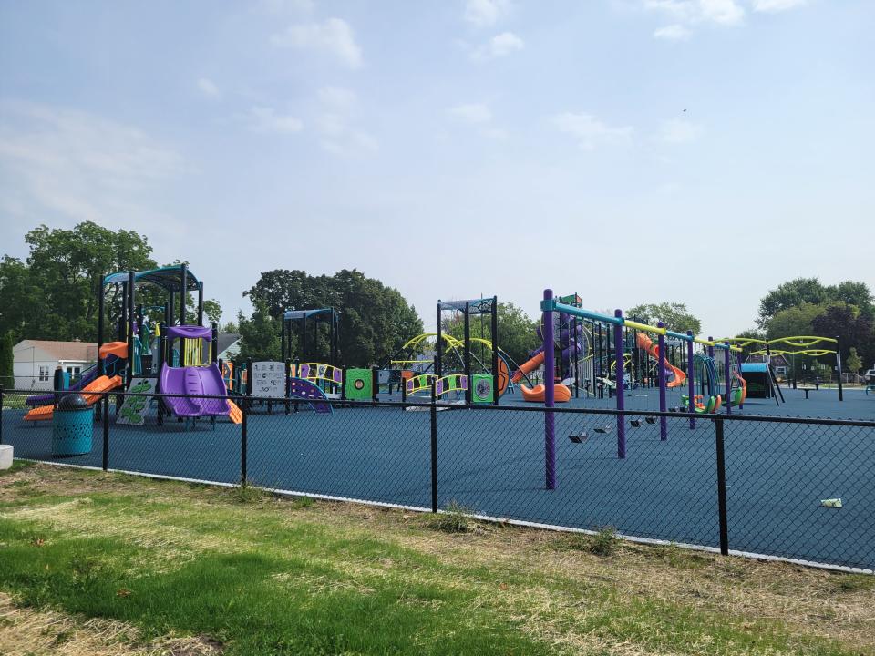 New amenities at Fond du Lac's Plamore Park on Division Street include a Miracle League baseball field and playground, both accessible to anyone of any ability. The park will open with a ribbon cutting Sept. 12.