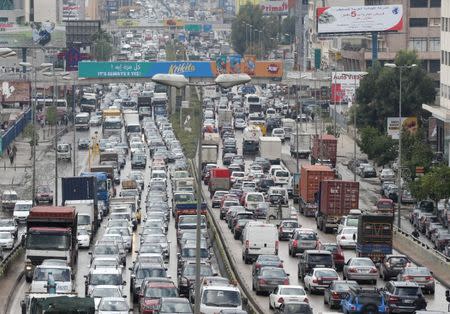 Traffic fills a highway in Beirut, Lebanon November 16, 2018. REUTERS/Mohamed Azakir