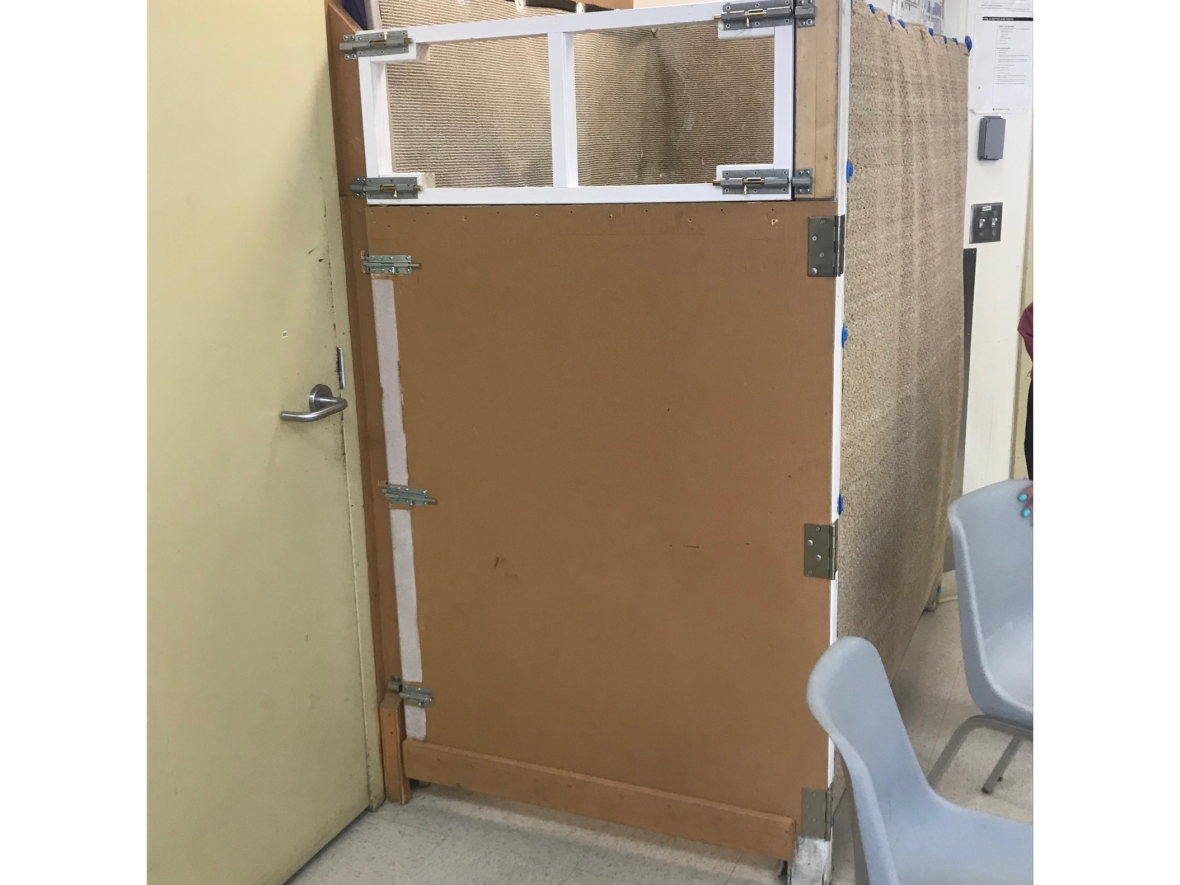 A seclusion room inside a classroom. (Inclusion Alberta - image credit)