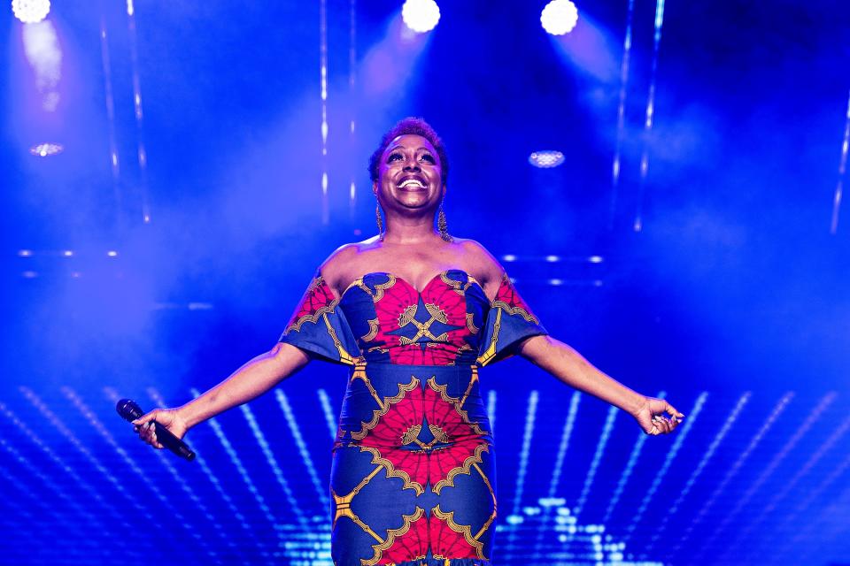 Ledisi performs at the 2019 Essence Festival at the Mercedes-Benz Superdome, Friday, July 5, 2019, in New Orleans.