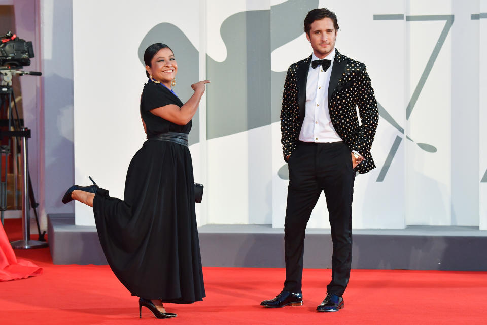 Mónica del Carmen y Diego Boneta en el Festival de Cine de Venecia (Getty Images)