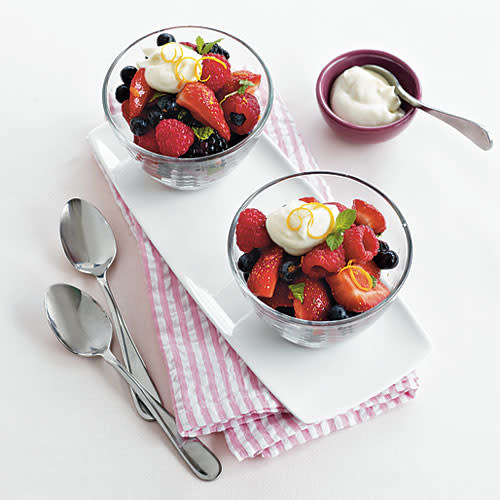 Mixed Berries with Orange Mascarpone Cream