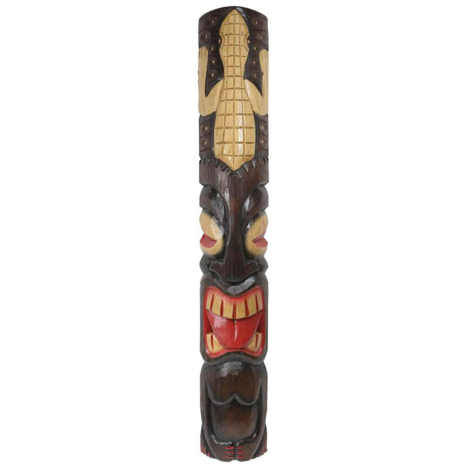 Exotische Wand-Maske im Tiki-Style von Oriental Galerie, 1 Meter hoch, Preis: um 25 Euro (Bild: amazon.de)