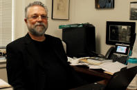 Joseph Soares, chairman of the department of sociology at Wake Forest University, sits in his office on Tuesday, Jan. 14, 2020. Soares is disappointed that university leaders have yet to give a meaningful response after a series of anonymous and threatening emails were sent to his department last September. (AP Photo/Skip Foreman)