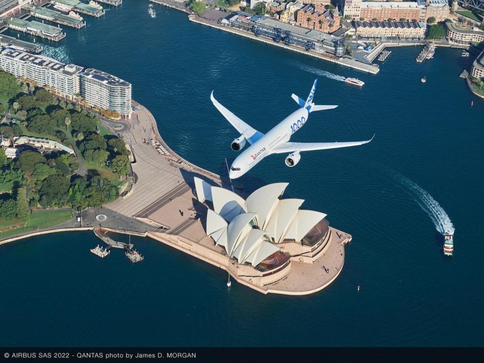 Qantas Airbus A350-1000.
