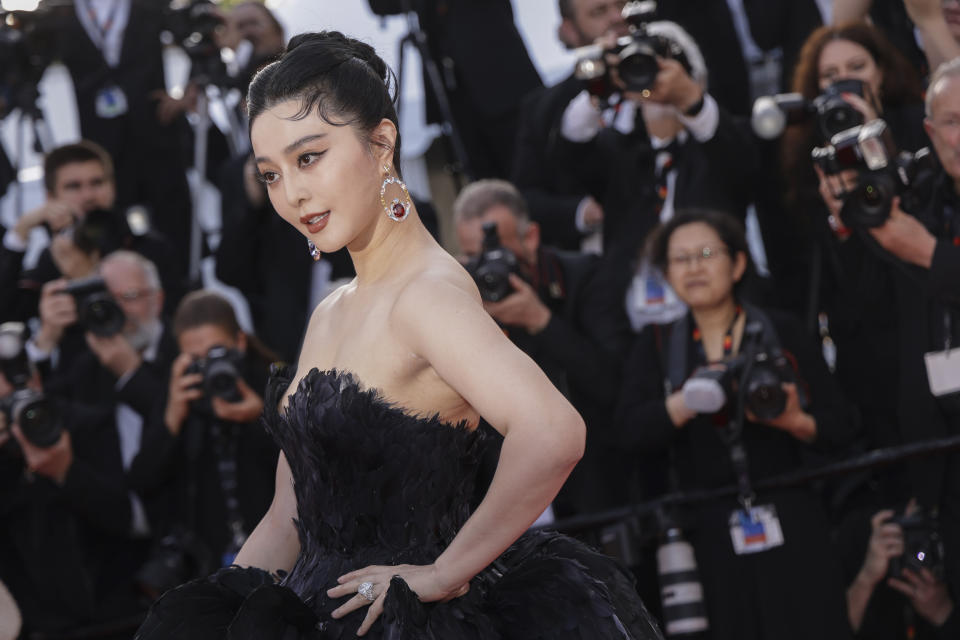 Fan Bingbing poses for photographers upon arrival at the awards ceremony during the 76th international film festival, Cannes, southern France, Saturday, May 27, 2023. (Photo by Vianney Le Caer/Invision/AP)