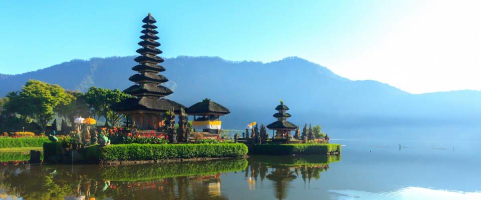 Pura ulun danu bratan temple the travel destination in Bali, Indonesia