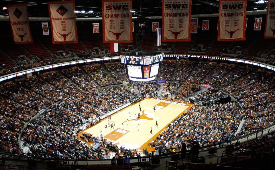 AUSTIN, TX - JANUARY 15:   A general view during a game between the Texas Longhorns and the Baylor Bears at the Frank Erwin Center on January 15, 2012 in Austin, Texas.  (Photo by Sarah Glenn/Getty Images)