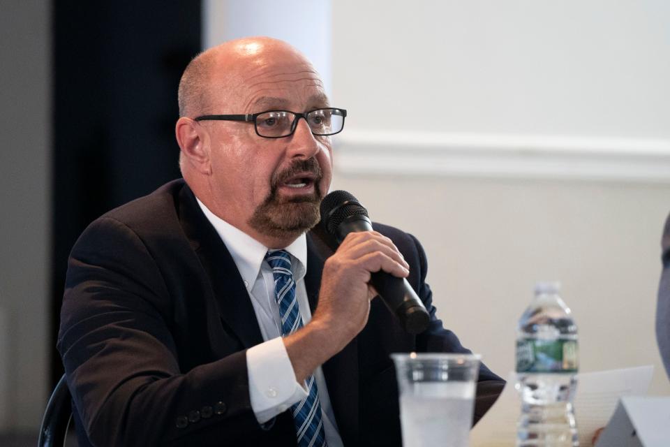 Sep 20, 2023; Dover, NJ, USA; James Dodd during the Dover mayoral candidate forum at the Dover Moose Lodge. Mandatory Credit: Michael Karas-Daily Record