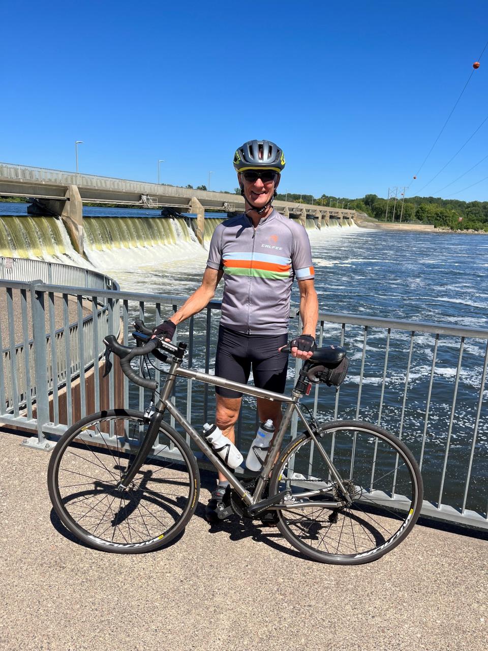 Roger Gray, of Rice Lake, Wis., biked the length of the Mississippi River last summer, biking about 75 miles per day for 33 days.