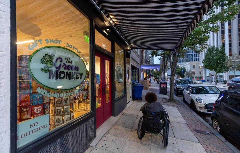 The Green Monkey gift shop, bottle shop and neighborhood bar has relocated from Hillsborough Street into a new space at 215 S. Wilmington Street in Raleigh. Photographed on Tuesday, September 12, 2023.