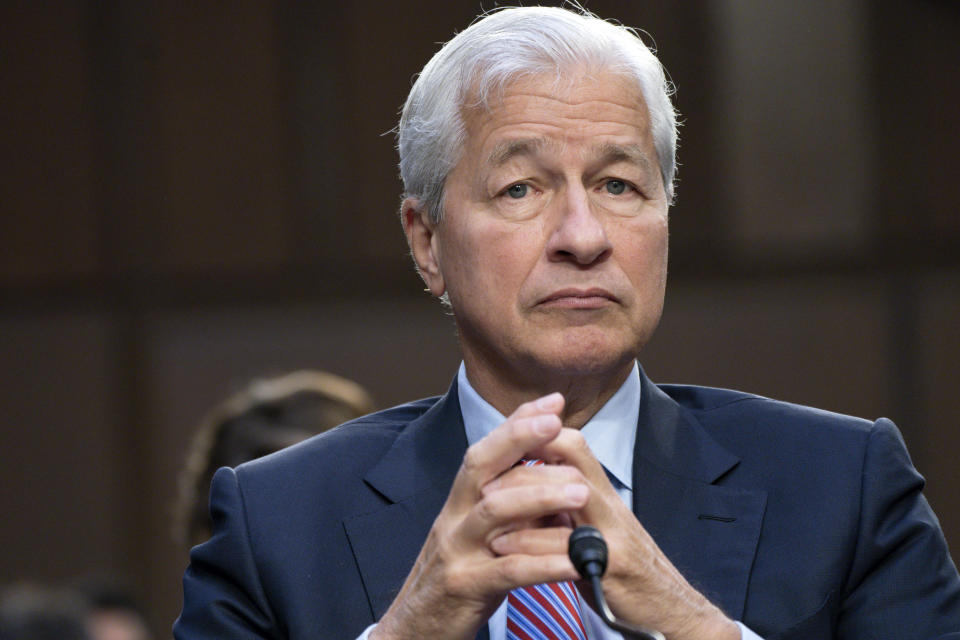 JPMorgan Chase & Company Chairman and CEO Jamie Dimon testifies at a Senate Banking Committee annual Wall Street oversight hearing, Thursday, Sept. 22, 2022, on Capitol Hill in Washington. (AP Photo/Jacquelyn Martin)