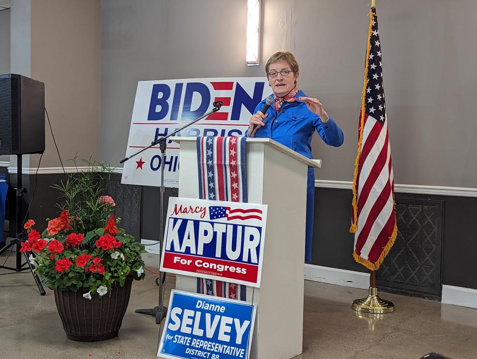 Rep. Marcy Kaptur was the keynote speaker Wednesday for the Sandusky County Democratic Party spring dinner at the Victor Event Center in Fremont.