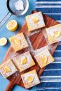<p>Pucker up—these babies are sweet.</p><p>Get the recipe from <a href="https://www.delish.com/cooking/recipes/a52125/easy-lemon-bars-recipe/" rel="nofollow noopener" target="_blank" data-ylk="slk:Delish;elm:context_link;itc:0;sec:content-canvas" class="link ">Delish</a>.</p>