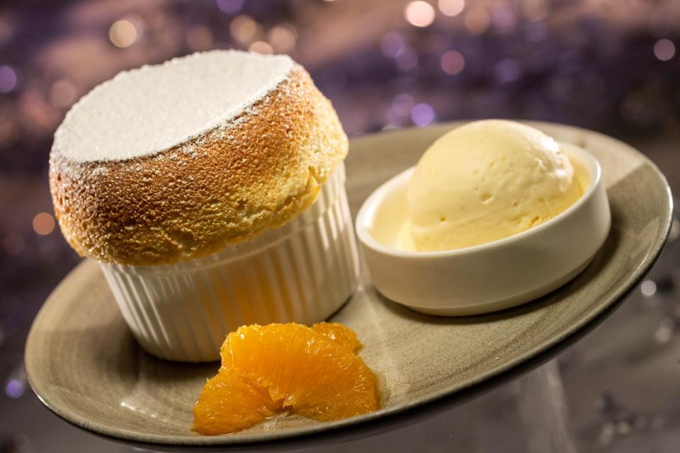 Grand Marnier souffle from 50th Anniversary Menu at California Grill Contemporary Resort