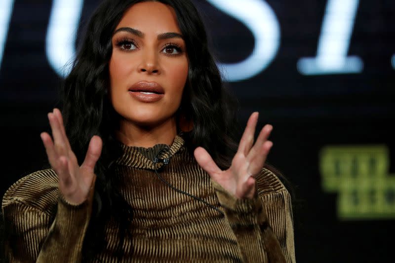 FILE PHOTO: Television personality Kardashian attends a panel for the documentary "Kim Kardashian West: The Justice Project" during the Winter TCA (Television Critics Association) Press Tour in Pasadena