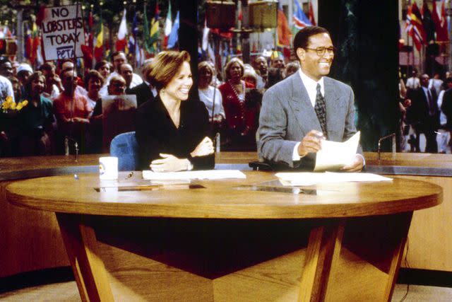 <p>Craig Blankenhorn/NBC/NBC NewsWire</p> Katie Couric and Bryant Gumbel in 1994