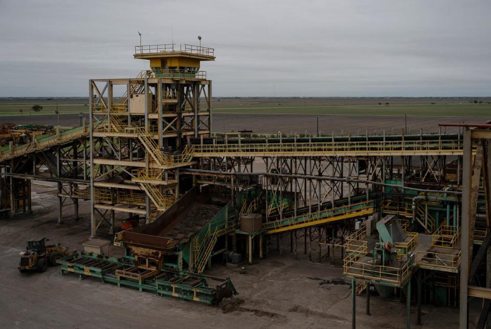 The Rio Grande Valley Sugar Growers’ sugar mill Thursday, Feb. 29, 2024 in Santa Rosa. After two years of drought and a dwindling water supply has forced Texas’ last sugar mill to close after more than 50 years of operation.