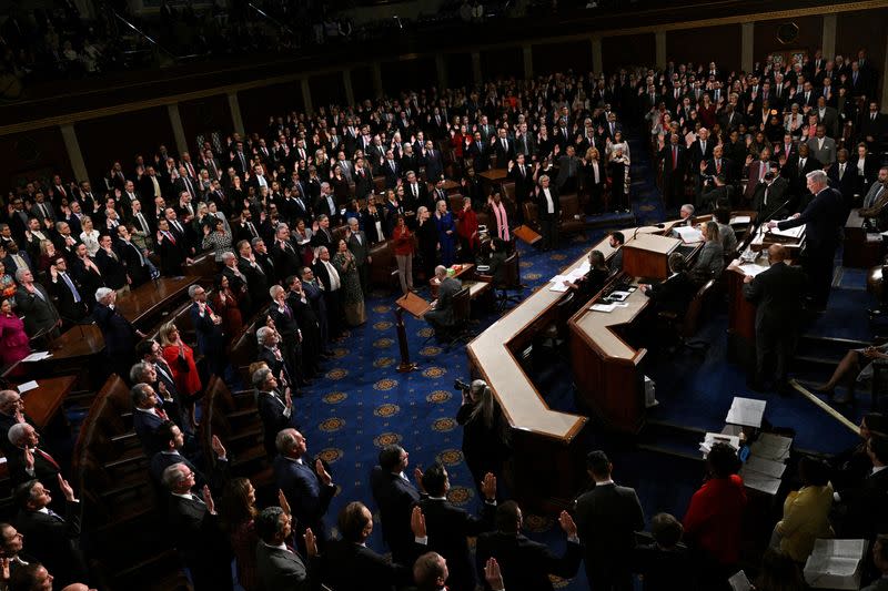 FILE PHOTO: Kevin McCarthy is elected next Speaker of the U.S. House of Representatives at the U.S. Capitol in Washington