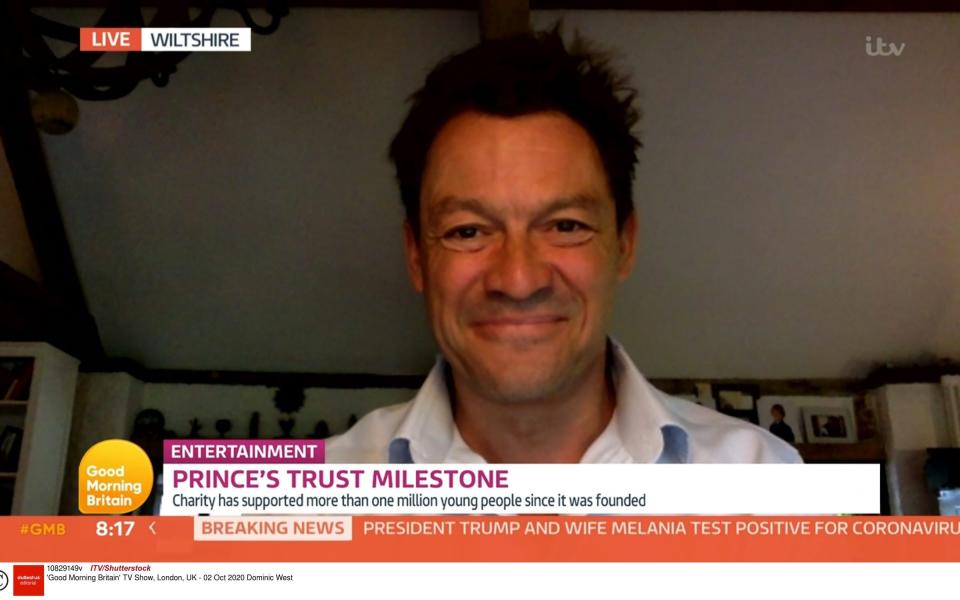 Dominic West said he 'jumped for joy' when he heard the news - ITV/Shutterstock