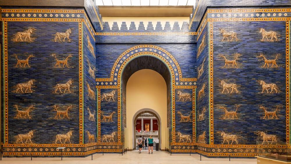  The Ishtar Gate of Babylon as seen at the Pergamon Museum in Germany. 