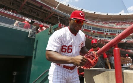 Yasiel Puig involved in on-field brawl between Reds, Pirates after being  traded to Cleveland Indians (video)