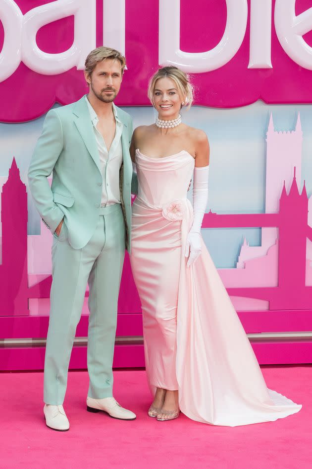 Ryan Gosling and Margot Robbie at the premiere of 