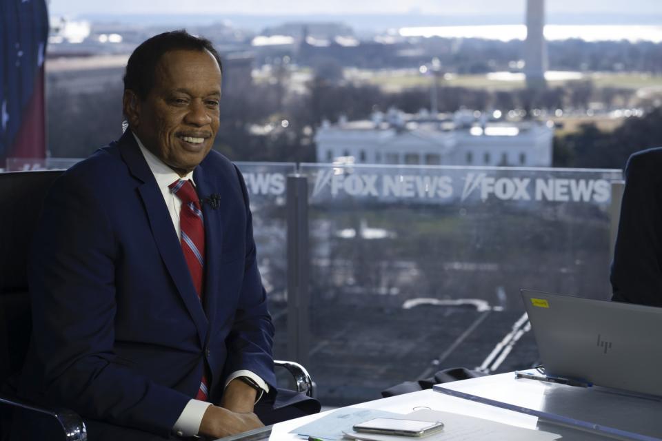 Juan Williams during Fox News coverage of President Biden's inauguration on Jan. 20.