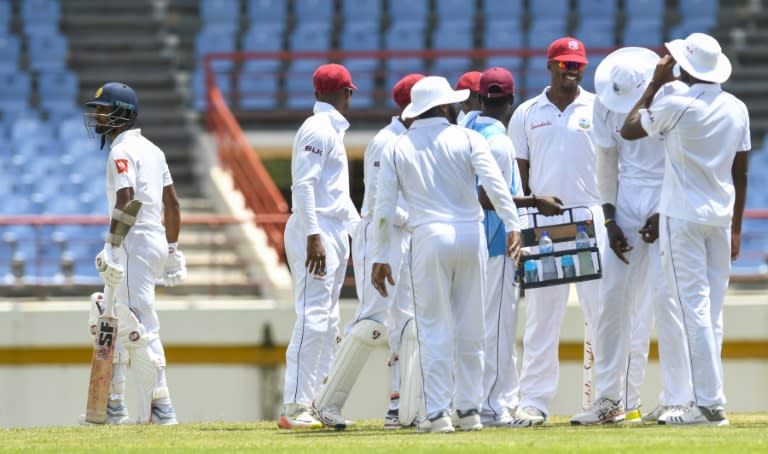 All over: Dinesh Chandimal walks off after being dismissed for 39