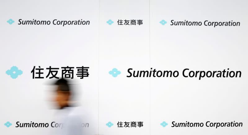 FILE PHOTO: Logos of Sumitomo Corp are seen at its headquarters in Tokyo