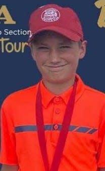 Nathan Kinter of Edinburg finished in a tie for second place at the NOPGA Juniors Futures Tour at Turkeyfoot Golf Club.